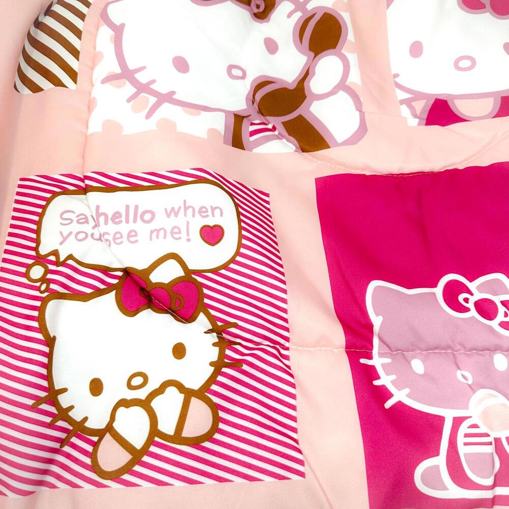 Sanrio Hello Kitty Twin Comforter Pink Bedding 2010 Kitty Cat on Phone & Reading - Picture 3 of 5